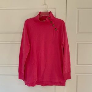 BRAND NEW j.crew pink buttoned turtleneck sweater